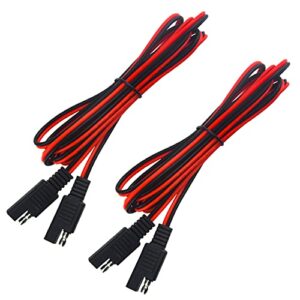 wmycongcong 2 pcs sae to sae extension cable quick disconnect wire harness sae connector 6.56 feet, 18awg