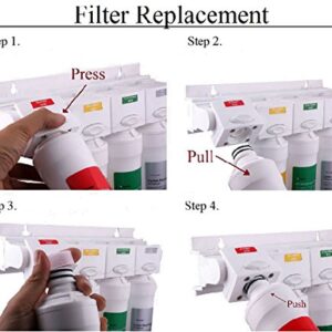 Watts Premier WP531152 RO Pure Reverse Osmosis Filtration System Water Filter Replacement Cartridge, Multicolor, 4 Pack