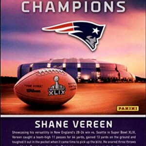 2015 Patriots Panini Super Bowl XLIX Champions #3 Shane Vereen