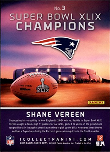 2015 Patriots Panini Super Bowl XLIX Champions #3 Shane Vereen