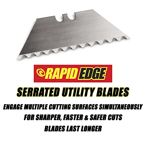 Rapid Edge All-Purpose Rapid Edge Serrated Utility Knife Blades (5 blades) (1 Pack)