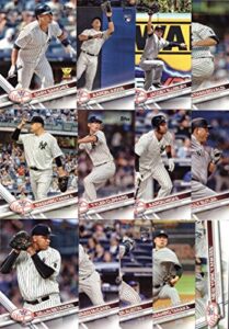 2017 topps series 1 new york yankees baseball card team set - 13 card set - includes gary sanchez, jacoby ellsbury, masahiro tanaka, dellin betances, aaron judge rookie card, and more!