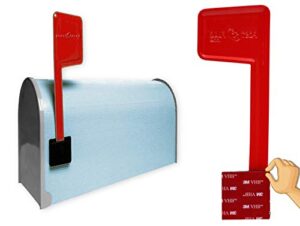 universal peel and stick replacement mailbox flag replacement (no tools required, fits any mail box)