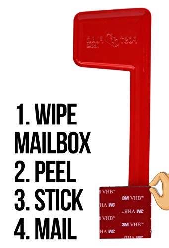 Universal Peel and Stick Replacement Mailbox Flag Replacement (No Tools Required, Fits Any Mail Box)