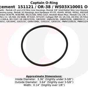 Captain O-Ring - Replacement for Pentek 151121 / OR-38 / WS03X10001 / 10800-034 Water Filter Housing ORing Gasket Seal (3 Pack)