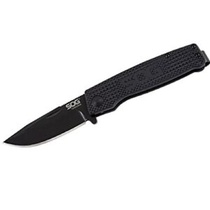 sog specialty knives & tools tm1002-bx slip joint folding knife, 3", black
