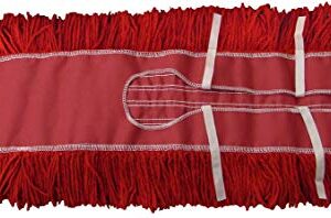 Ultimate Dust Mop Kit: Industrial-Grade Performance, Heavy-Duty Frame, Telescopic Handle - Red 18 Inch