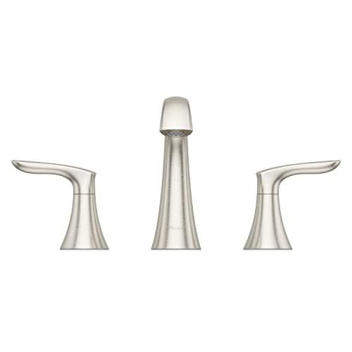 Pfister Weller Bathroom Sink Faucet, 8-Inch Widespread, 2-Handle, 3-Hole, Brushed Nickel Finish, LG49WR0K