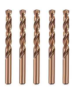 hss cobalt drill bits 3/8 in.x 5 in.jobber length m35 twist drill steel metal iron-5pcs