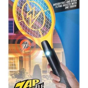 Zap It! Mini Bug Zapper - Rechargeable Mosquito, Fly Killer and Bug Zapper Racket - Flies Killer Indoor - 4,000 Volt - USB Charging, Super-Bright LED Light to Zap in The Dark - Safe to Touch