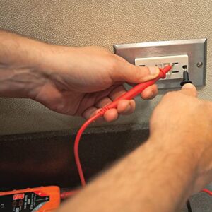 Klein Tools ET60 Voltage Tester, Tests AC and DC Voltage and Low Voltage, No Batteries Needed,Orange/Black