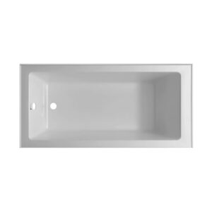 Fine Fixtures Tile-In White Soaking Bathtub, Built in tile flange Fiberglass Acrylic Material (66" x 32" x 19" Left)