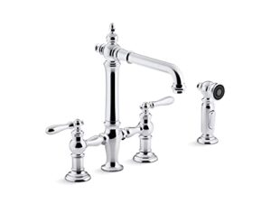 kohler 76519-4-cp artifacts kitchen sink faucet, 8-1/2" x 8" x 13-1/2", polished chrome