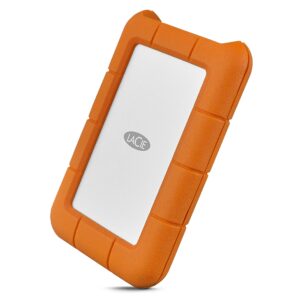 lacie rugged usb-c 1tb external hard drive portable hdd usb 3.0 – drop shock dust rain resistant shuttle drive, for mac and pc computer desktop workstation laptop, 1 month adobe cc (stfr1000800)