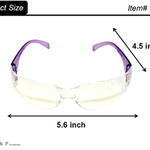 G & F Products - 13016-NEW 13016NEW Safety Goggles with 99% Protection Against UV-A, B & C Rays, Impact, & Ballistic Resistant & Clear Lenses (12 Pack), unisex