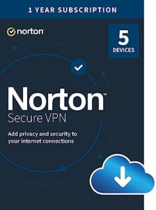 norton secure vpn,2024 ready for up to 5 devices (download)