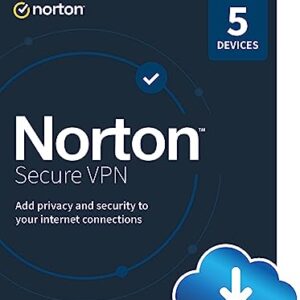 Norton Secure VPN,2024 Ready for up to 5 Devices (Download)
