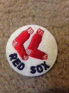 1970 vintage boston red sox iron on patch 2" circles old store stock