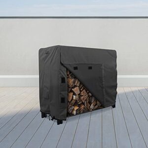 KHOMO GEAR - Heavy Duty Log Rack Cover - 4 Feet - Panther Series - Black