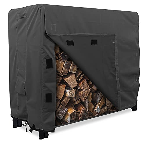 KHOMO GEAR - Heavy Duty Log Rack Cover - 4 Feet - Panther Series - Black