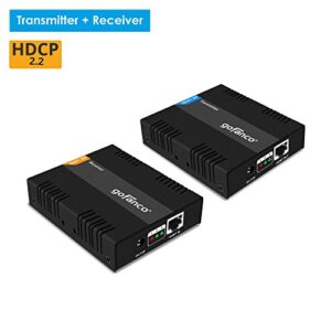 gofanco HDBaseT HDMI Extender 4K 60Hz (4:2:0 8-bit) Over CAT5e/CAT6/CAT7 Cable with Bi-Directional IR, PoC - Up to 70 Meters (230 feet) @ 1080p and 40 Meters (130 feet) @ 4K, HDCP 2.2 (HDbaseT-Ext)