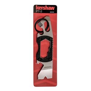 Kershaw PT-2 Compact Keychain Pry Tool (8810X); Features Bottle Opener, Two Screwdriver Tips, Pry Bar, Wire Scraper, Three Hex Drives; Made of 8Cr13MoV Stainless Steel; 0.8 OZ, 3.75 in Length, Small