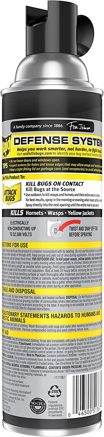 Raid Wasp & Hornet Killer Spray, 17.5 OZ (3 Pack)