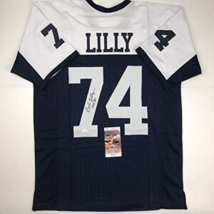 Autographed/Signed Bob Lilly HOF 80 Dallas Thanksgiving Day Football Jersey JSA COA