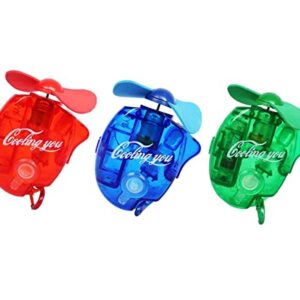 ATBOTP Portable Carabiner Water Misting Fan Mini Personal Outdoor Spray Fans (3 Piece Set)