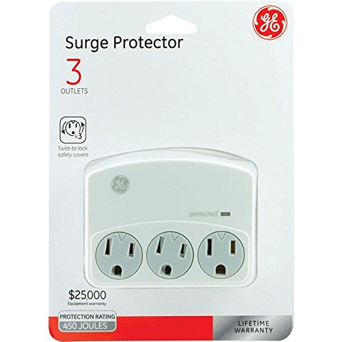 General Electric 35122 3-Outlet Surge-Protector Wall Tap