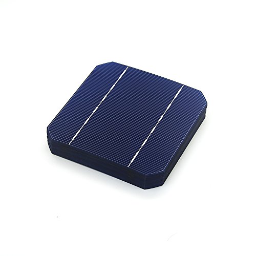 VIKOCELL 10Pcs 2.8W A Grade 125MM Monocrystalline Solar Cells 5x5 for DIY Solar Panel