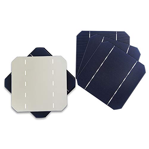 VIKOCELL 10Pcs 2.8W A Grade 125MM Monocrystalline Solar Cells 5x5 for DIY Solar Panel