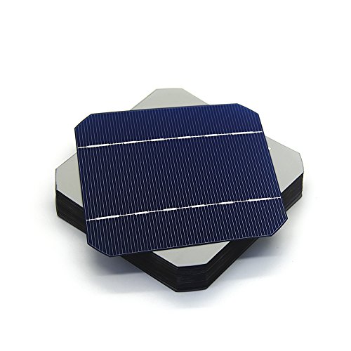 VIKOCELL 10Pcs 2.8W A Grade 125MM Monocrystalline Solar Cells 5x5 for DIY Solar Panel