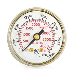 1-1/2" x 4000 psi welding repair replacement gauge for victor flowmeters, v-602