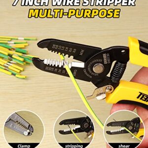 DOWELL 10-22 AWG Wire Stripper Cutter Wire Stripping Tool And Multi-Function Hand Tool，Professional Handle Design And Refined Craftsmanship.