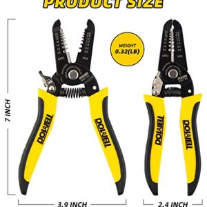 DOWELL 10-22 AWG Wire Stripper Cutter Wire Stripping Tool And Multi-Function Hand Tool，Professional Handle Design And Refined Craftsmanship.