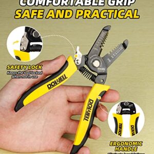 DOWELL 10-22 AWG Wire Stripper Cutter Wire Stripping Tool And Multi-Function Hand Tool，Professional Handle Design And Refined Craftsmanship.