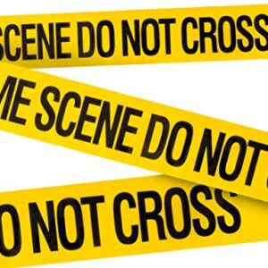 Crime Scene Do Not Cross Barricade Tape 3 X 100 • Bright Yellow with a Bold Black Print • 3 in. Wide for Maximum Readability • Tear Resistant