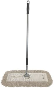 ultimate dust mop kit: industrial-grade performance, heavy-duty frame, telescopic handle - white 24 inch