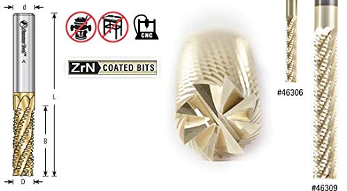 Amana Tool - 40304 CNC Solid Carbide ZRN Coated Honeycomb Cutting Hugger 1/8 Dia x 13/16 x