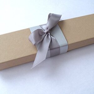 Blank scroll with silver accents, handwritten vows, calligraphy or prop, 5 inches wide aged parchment paper, boxed