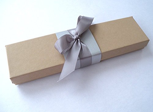 Blank scroll with silver accents, handwritten vows, calligraphy or prop, 5 inches wide aged parchment paper, boxed