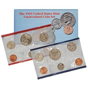 1994 p & d us mint 10-coin mint set uncirculated