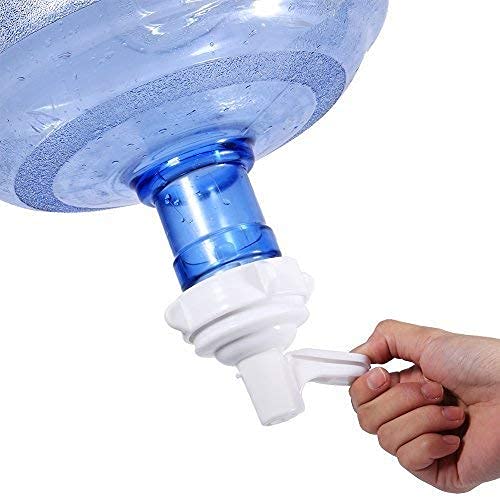 Water Dispenser Valve, 3-5 Gallon Water Reusable Easy Water Switch Lock Flip for 55MM (2.16inch) Crown Top Bottle Includes Lid Dirt Protector