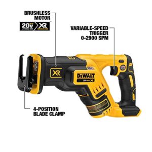 DEWALT 20V MAX XR Brushless Combo Kit, Compact 4-Tool (DCK484D2)