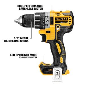 DEWALT 20V MAX XR Brushless Combo Kit, Compact 4-Tool (DCK484D2)