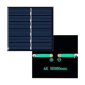2pcs 3v 150ma 0.45w 60x55mm micro mini power small solar cell panel module for diy solar light phone charger toy flashlight (2)
