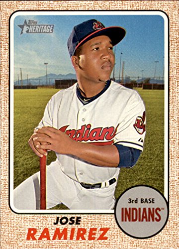 2017 Topps Heritage #340 Jose Ramirez Cleveland Indians Baseball Card