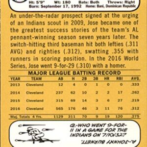 2017 Topps Heritage #340 Jose Ramirez Cleveland Indians Baseball Card