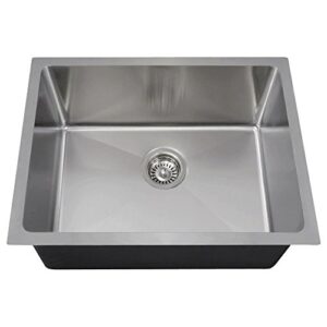 mr direct 1823-16 stainless steel undermount 23 in. single bowl kitchen sink